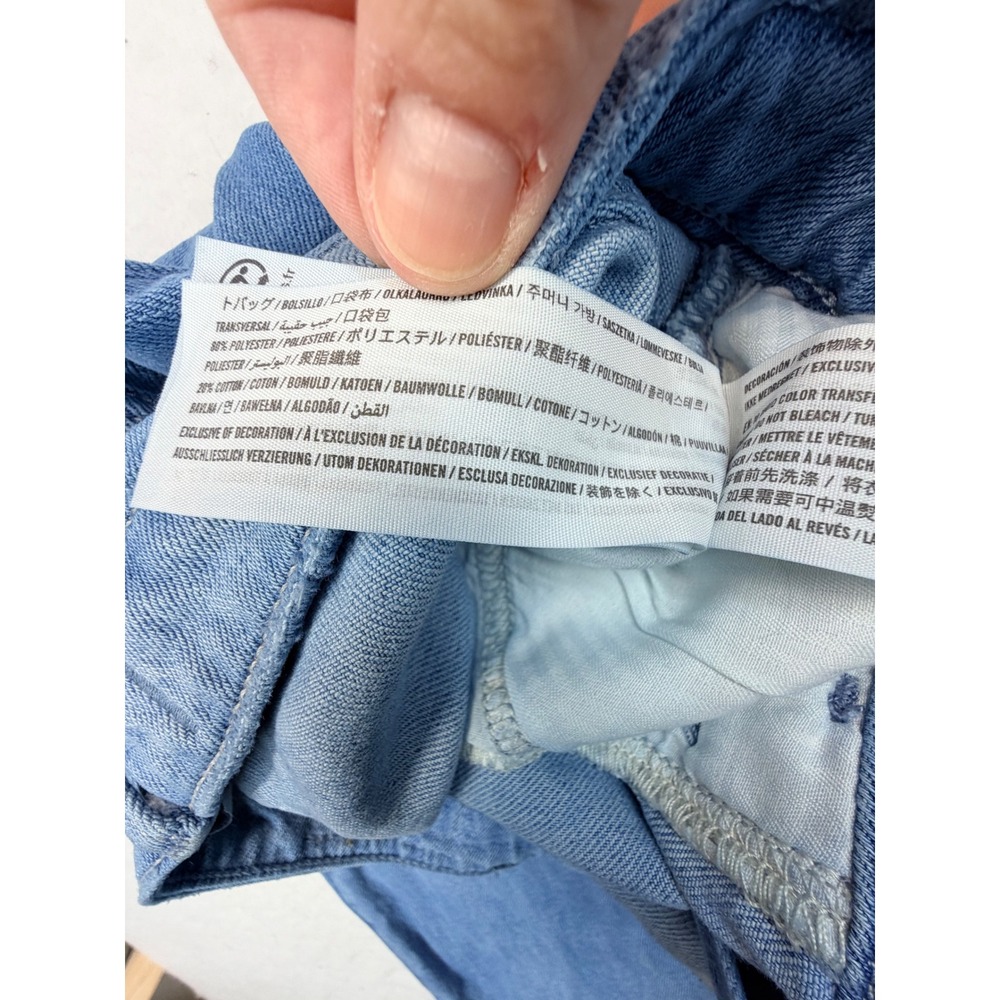 Hollister Ultra High-Rise Dad Jeans Light Wash Blue Straight Leg W29 Short 8s - Picture 8 of 8